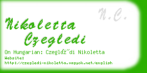 nikoletta czegledi business card